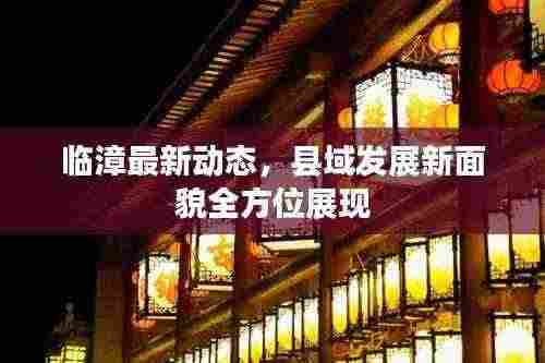 临漳最新动态,县域发展新面貌全方位展现