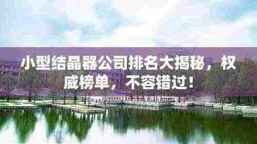 小型结晶器公司排名大揭秘,权威榜单,不容错过!