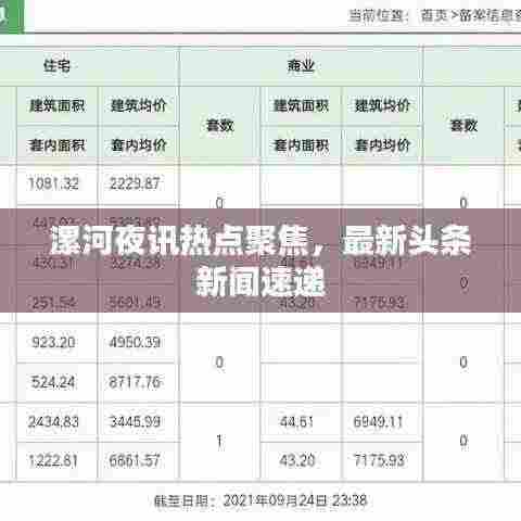 漯河夜讯热点聚焦,最新头条新闻速递