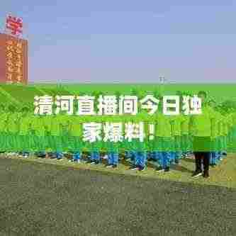 清河直播间今日独家爆料!