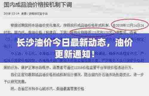 长沙油价今日最新动态，油价更新通知！
