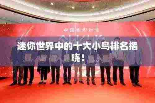 迷你世界中的十大小鸟排名揭晓!