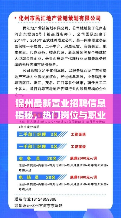 锦州最新置业招聘信息揭秘,热门岗位与职业发展新机遇!