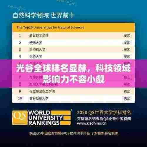 光谷全球排名显赫,科技领域影响力不容小觑