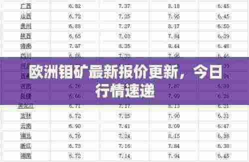 欧洲钼矿最新报价更新,今日行情速递