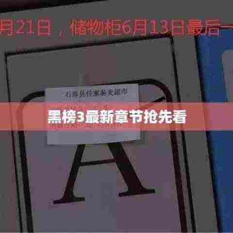 黑榜3最新章节抢先看
