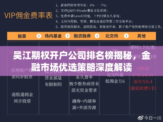 吴江期权开户公司排名榜揭秘,金融市场优选策略深度解读
