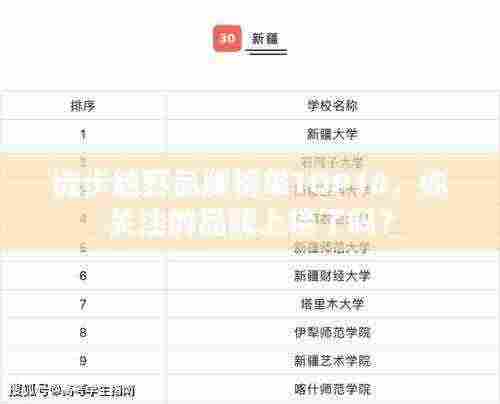 徒步越野品牌榜单TOP10,你关注的品牌上榜了吗?
