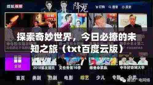 探索奇妙世界，今日必撩的未知之旅（txt百度云版）