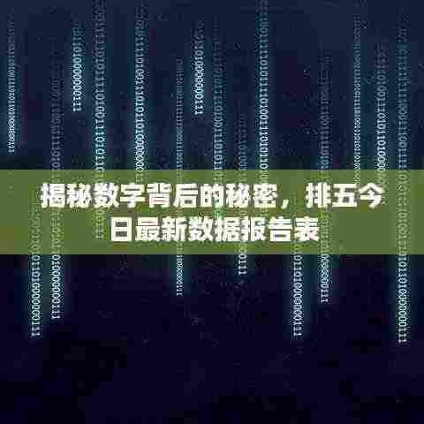 揭秘数字背后的秘密,排五今日最新数据报告表