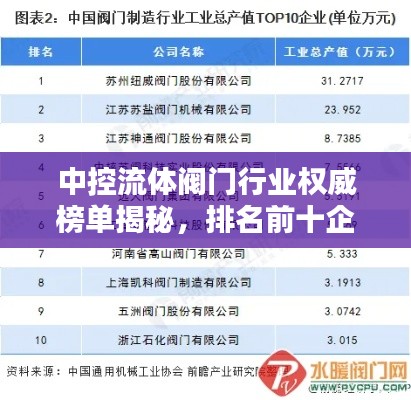 中控流体阀门行业权威榜单揭秘,排名前十企业精英齐聚