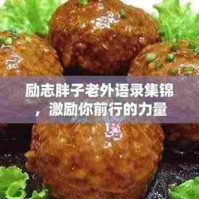 励志胖子老外语录集锦,激励你前行的力量