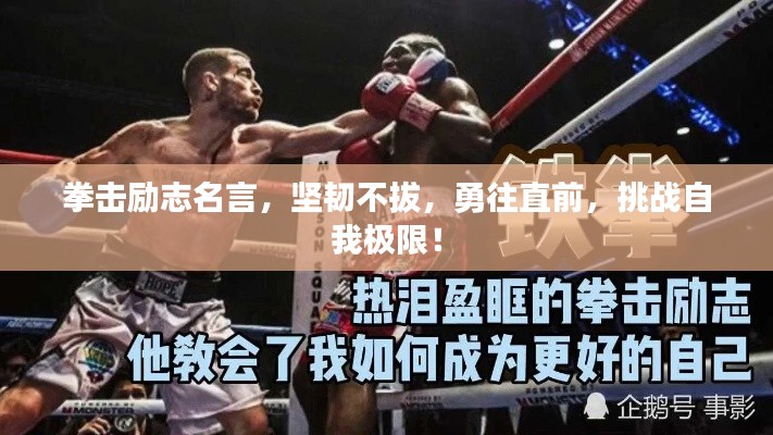 拳击励志名言，坚韧不拔，勇往直前，挑战自我极限！