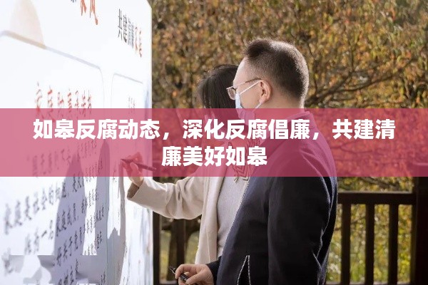 如皋反腐动态,深化反腐倡廉,共建清廉美好如皋