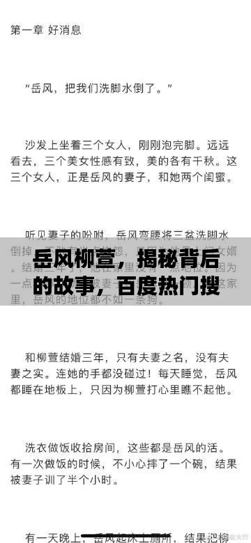 岳风柳萱,揭秘背后的故事,百度热门搜索揭秘!