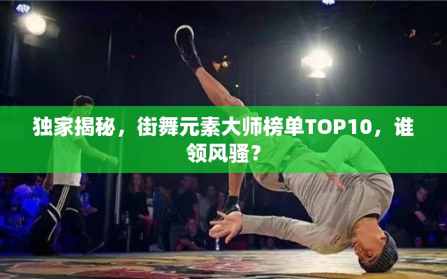 独家揭秘,街舞元素大师榜单TOP10,谁领风骚?