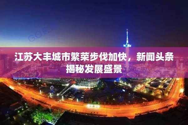 江苏大丰城市繁荣步伐加快,新闻头条揭秘发展盛景