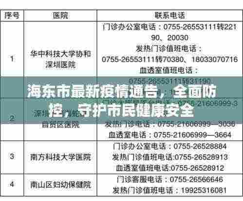 海东市最新疫情通告,全面防控,守护市民健康安全