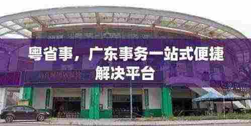 粤省事，广东事务一站式便捷解决平台