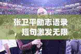 张卫平励志语录,短句激发无限力量