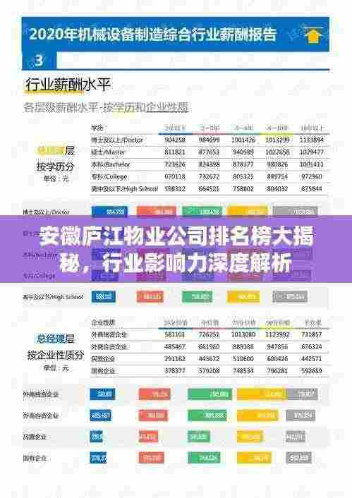 安徽庐江物业公司排名榜大揭秘,行业影响力深度解析