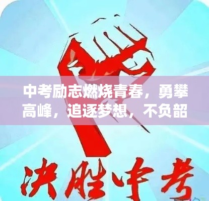 中考励志燃烧青春,勇攀高峰,追逐梦想,不负韶华