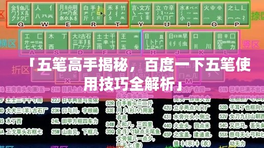 「五笔高手揭秘,百度一下五笔使用技巧全解析」