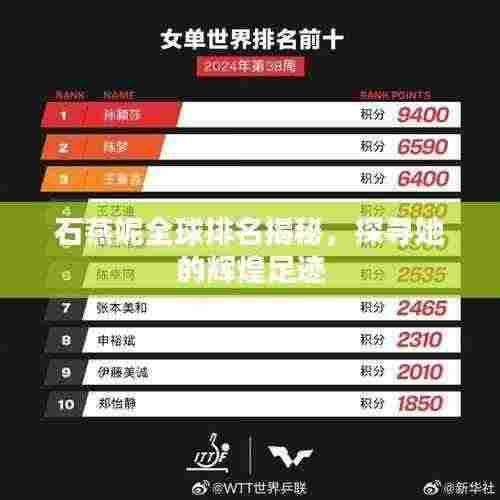 石燕妮全球排名揭秘，探寻她的辉煌足迹
