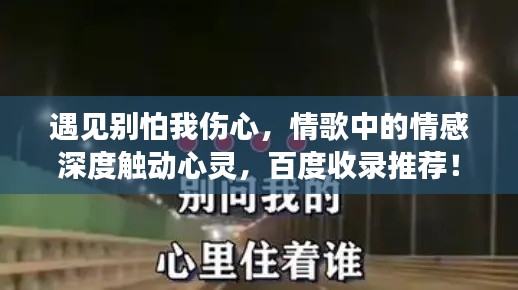 遇见别怕我伤心,情歌中的情感深度触动心灵,百度收录推荐!