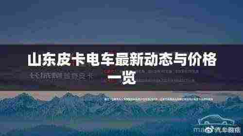 山东皮卡电车最新动态与价格一览