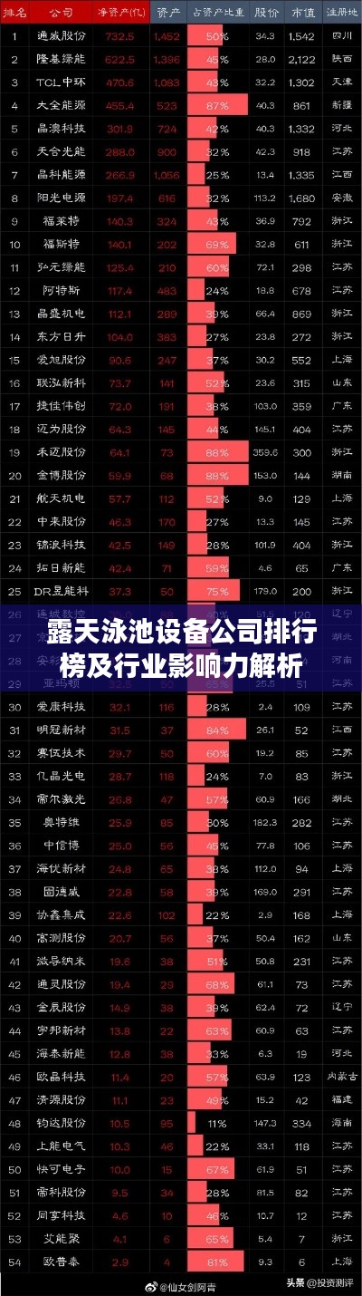 露天泳池设备公司排行榜及行业影响力解析
