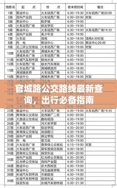 官城路公交路线最新查询,出行必备指南
