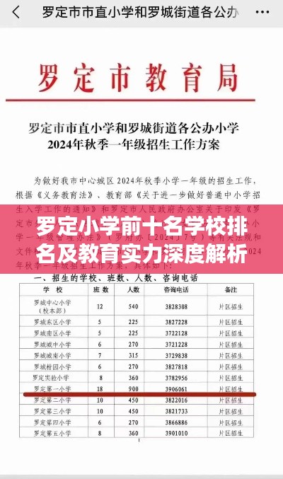 罗定小学前十名学校排名及教育实力深度解析
