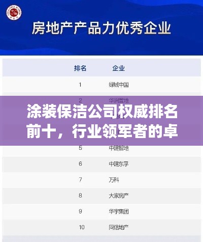 涂装保洁公司权威排名前十,行业领军者的卓越力量展示