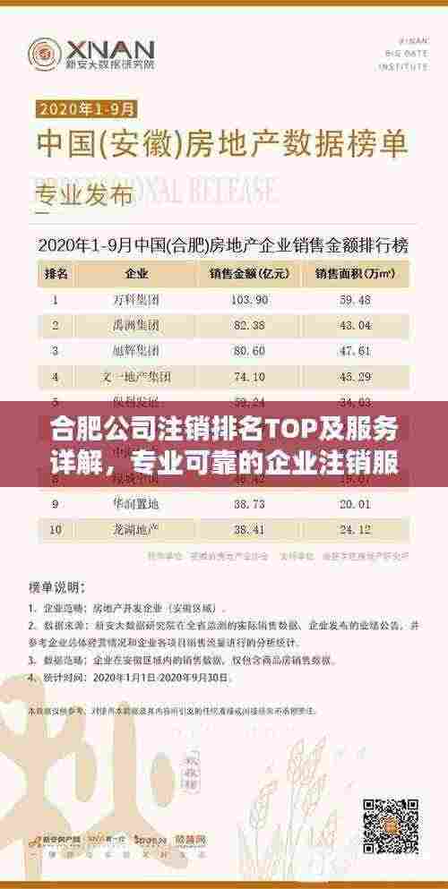 合肥公司注销排名TOP及服务详解,专业可靠的企业注销服务推荐