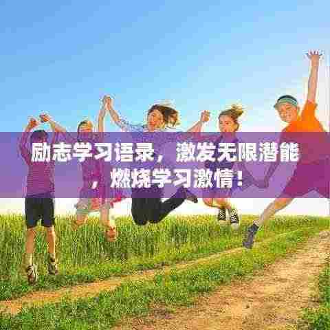 励志学习语录,激发无限潜能,燃烧学习激情!