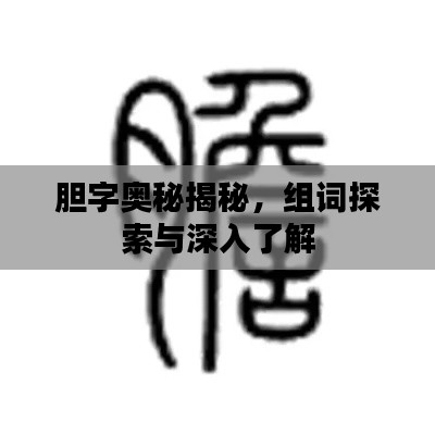 胆字奥秘揭秘，组词探索与深入了解