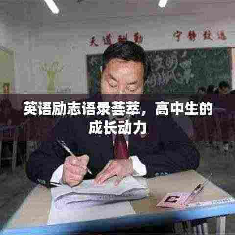 英语励志语录荟萃，高中生的成长动力