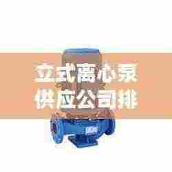 立式离心泵供应公司排行榜及行业影响力解析