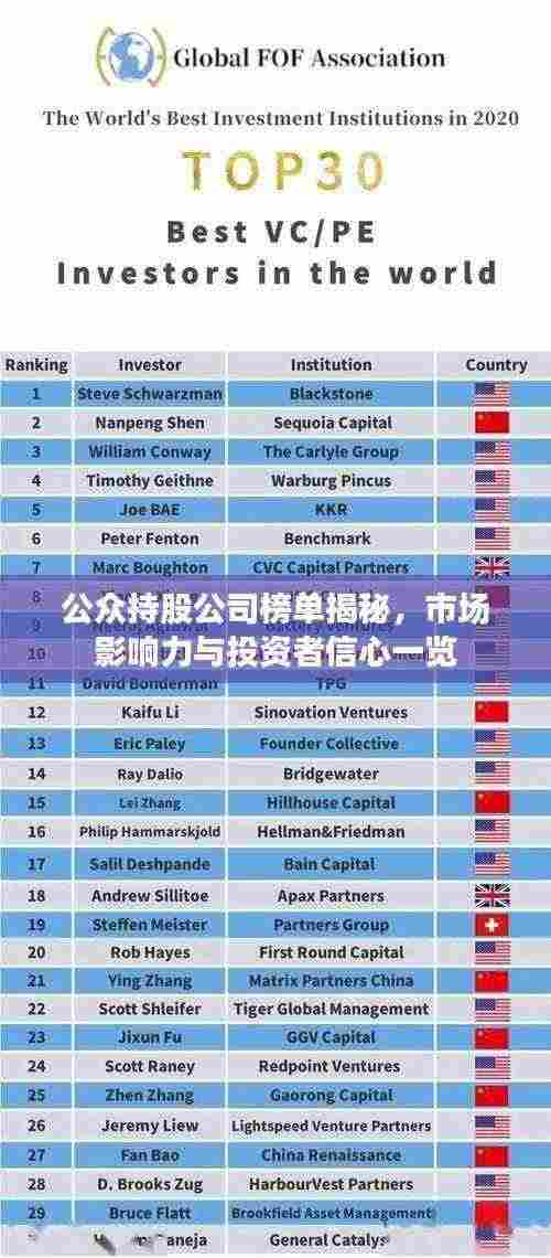 公众持股公司榜单揭秘,市场影响力与投资者信心一览