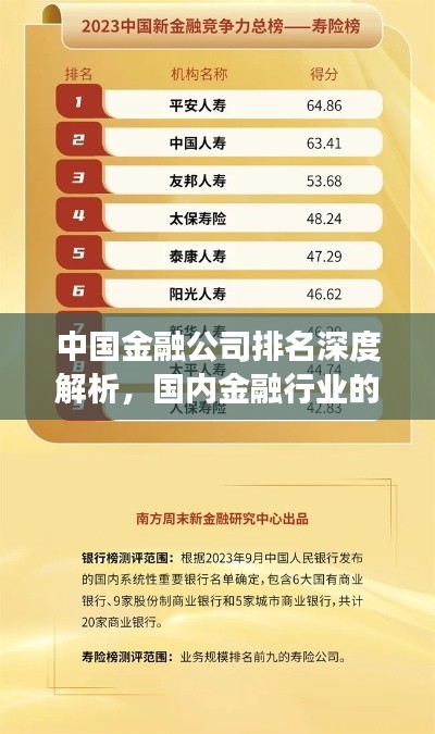 中国金融公司排名深度解析,国内金融行业的竞争格局探讨