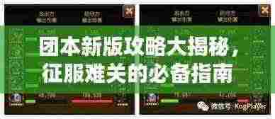 团本新版攻略大揭秘,征服难关的必备指南