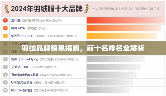 羽绒品牌榜单揭晓，前十名排名全解析