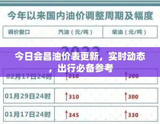 今日会昌油价表更新,实时动态,出行必备参考