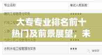大专专业排名前十热门及前景展望,未来趋势与就业方向分析