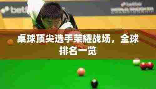 桌球顶尖选手荣耀战场，全球排名一览
