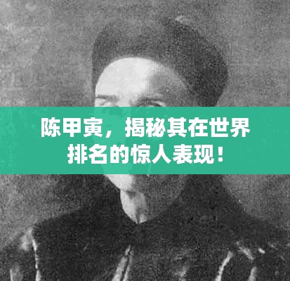 陈甲寅,揭秘其在世界排名的惊人表现!