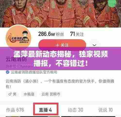 孟萍最新动态揭秘，独家视频播报，不容错过！