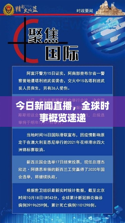 今日新闻直播,全球时事概览速递