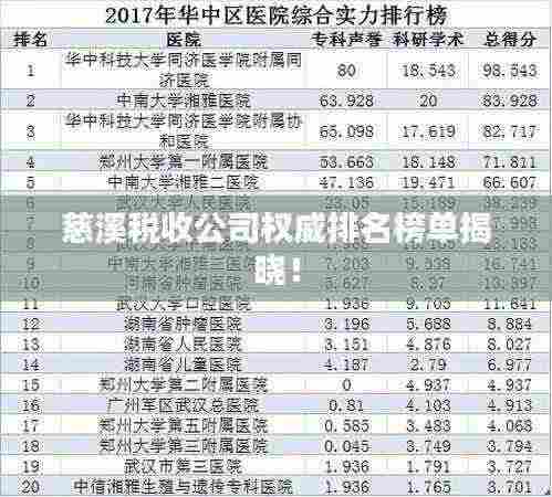 慈溪税收公司权威排名榜单揭晓!